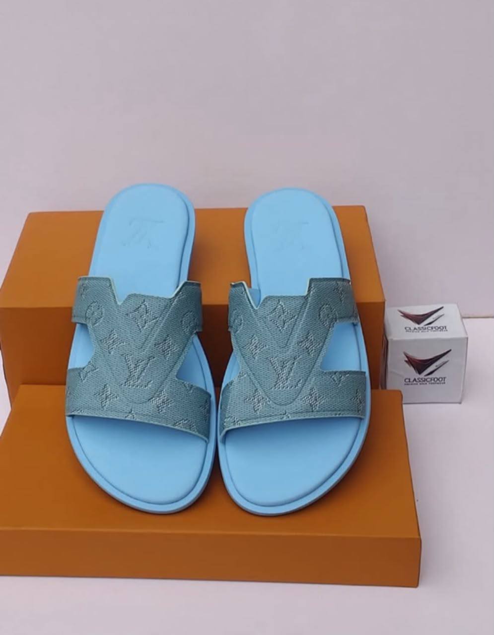 Louis Vuitton Monogram Aqua Blue Sandals