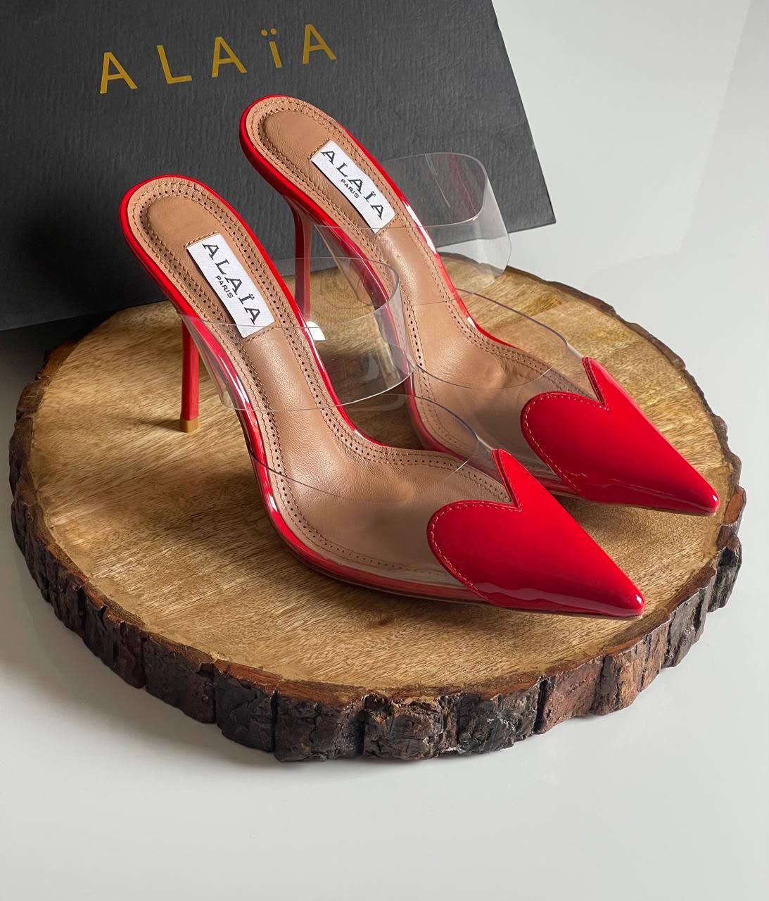 Luxury Alaïa Heart Transparent Stiletto Heels — Heels — for sale in Lagos