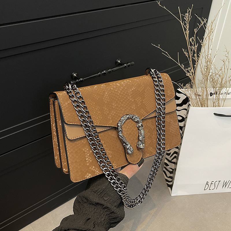 Snake Skin Pattern Shoulder Bag with Chain Strap — Fashion — for sale in Lagos