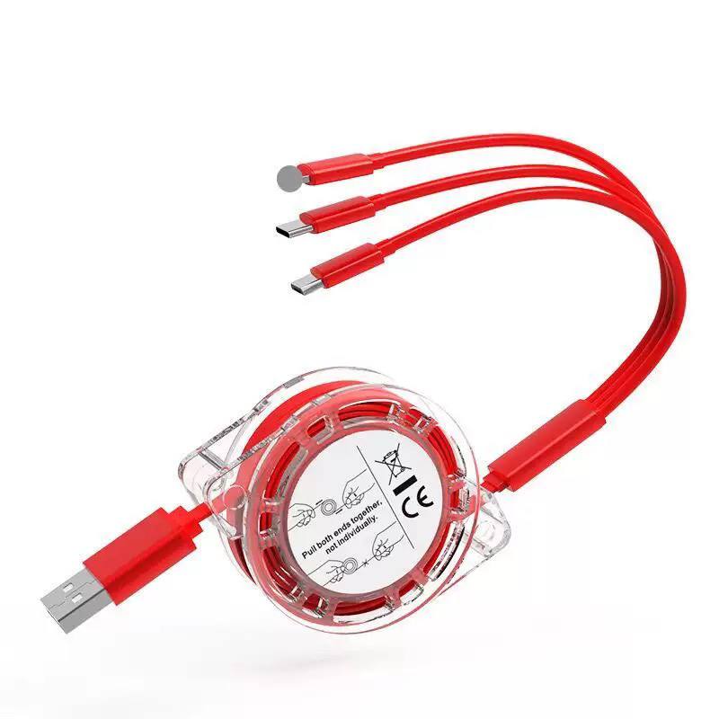 Retractable 3-in-1 Charging Cable