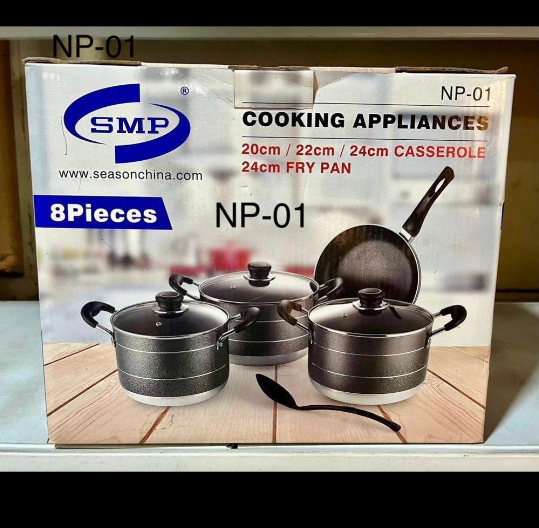 SMP NP-01 8-Piece Casserole and Fry Pan Set — Home & Kitchen — for sale in Oyo