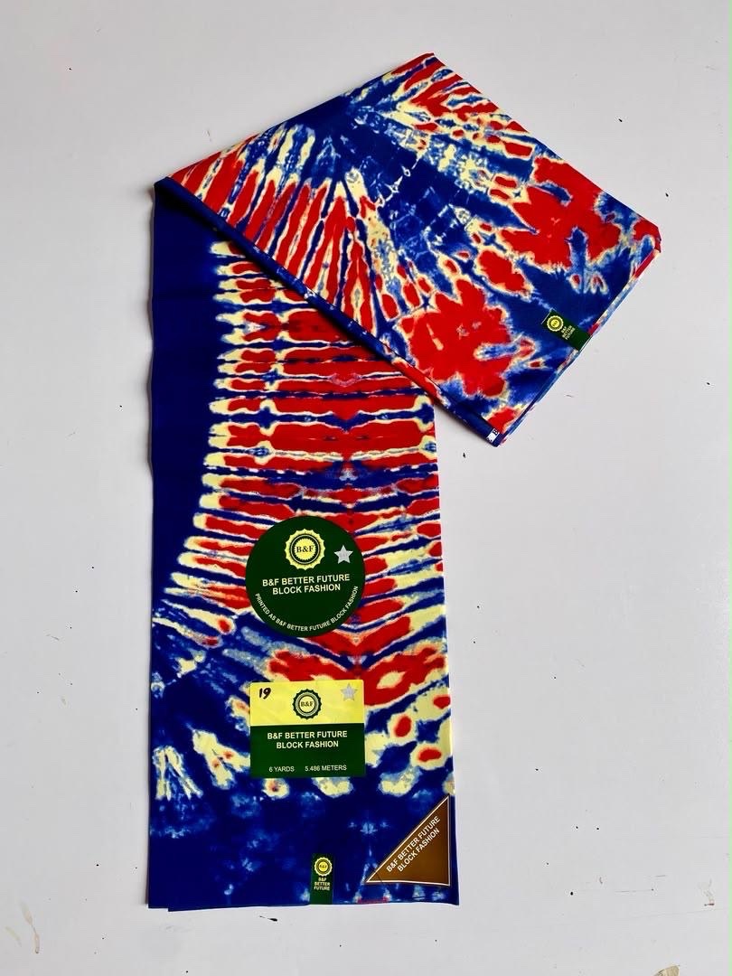 New B&F Better Future 6 Yards Fabric - Blue Tie-Dye — Fashion — for sale in Lagos