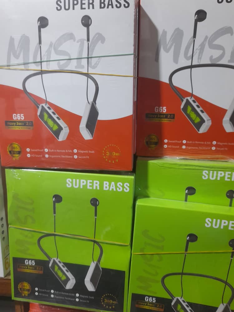 G65 Heavy Bass 2.0 Bluetooth Neckband Earphones — Electronics — for sale in Ogun