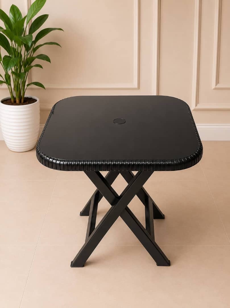 Black Square Folding Table