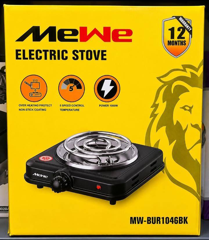 MeWe MW-BUR1046BK 1000W Electric Stove — Home & Kitchen — for sale in Oyo