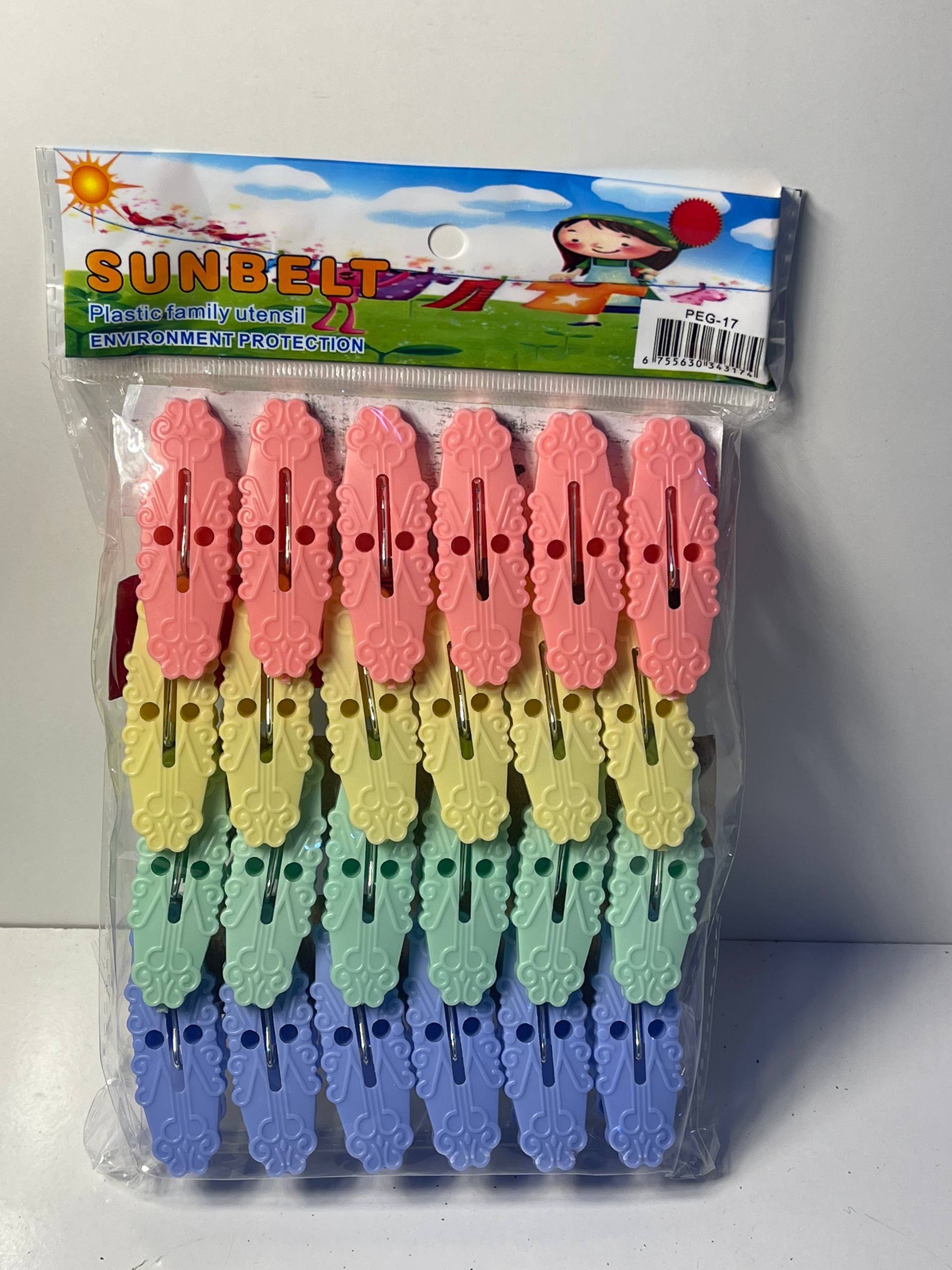 SUNBELT Colourful Plastic Clothespins (30 pcs) — Home & Kitchen — for sale in Oyo