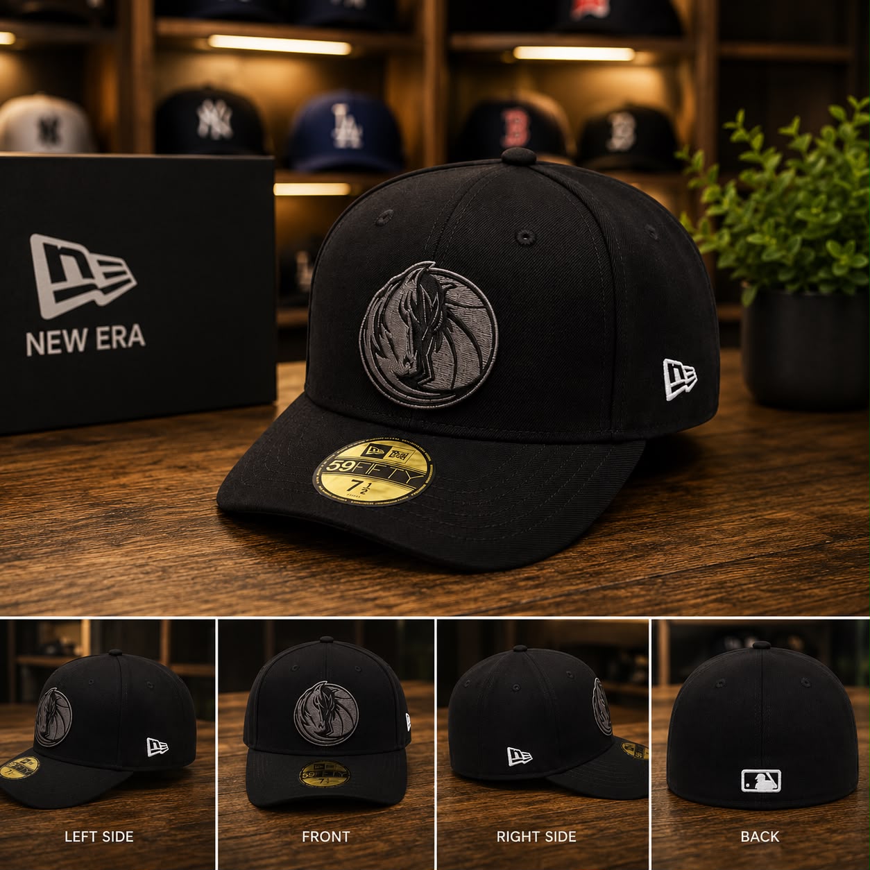 New Era Dallas Mavericks Fitted Cap 59Fifty Black
