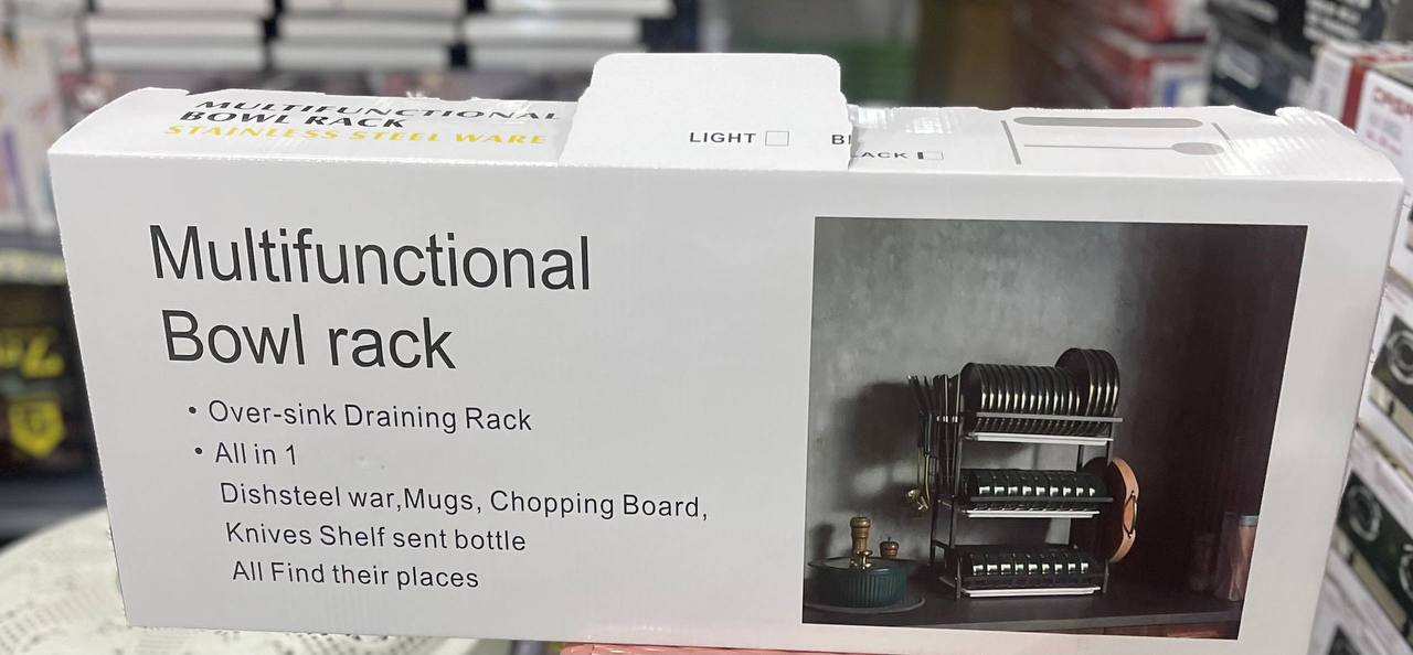 Multifunctional Over-Sink Draining Rack, Stainless Steel