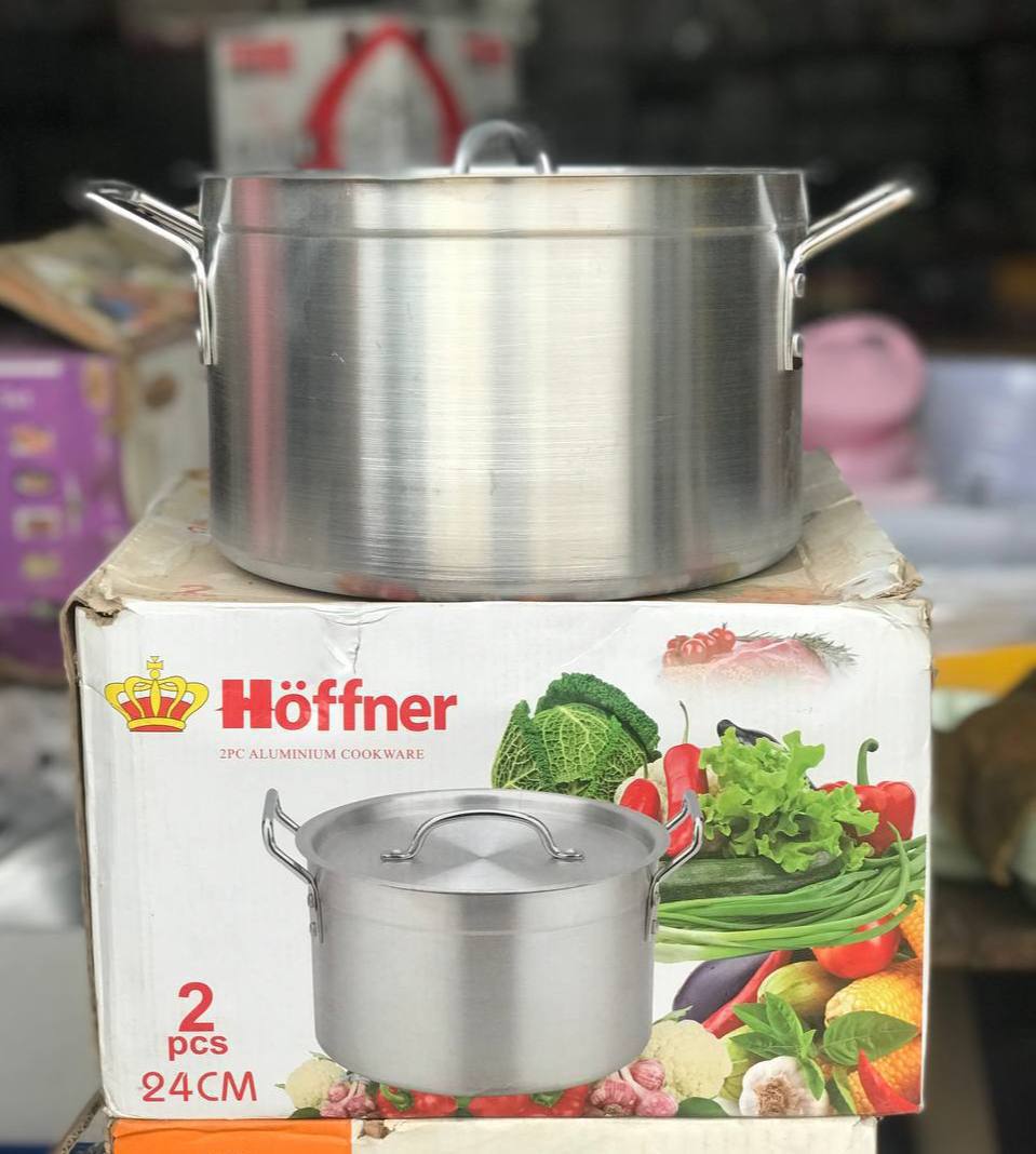 Höffner 2PC Aluminium Cookware Pot Set 24cm