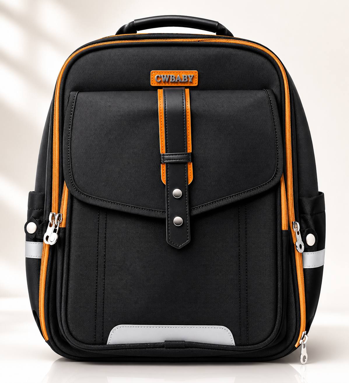CWBABY Black & Orange School Backpack