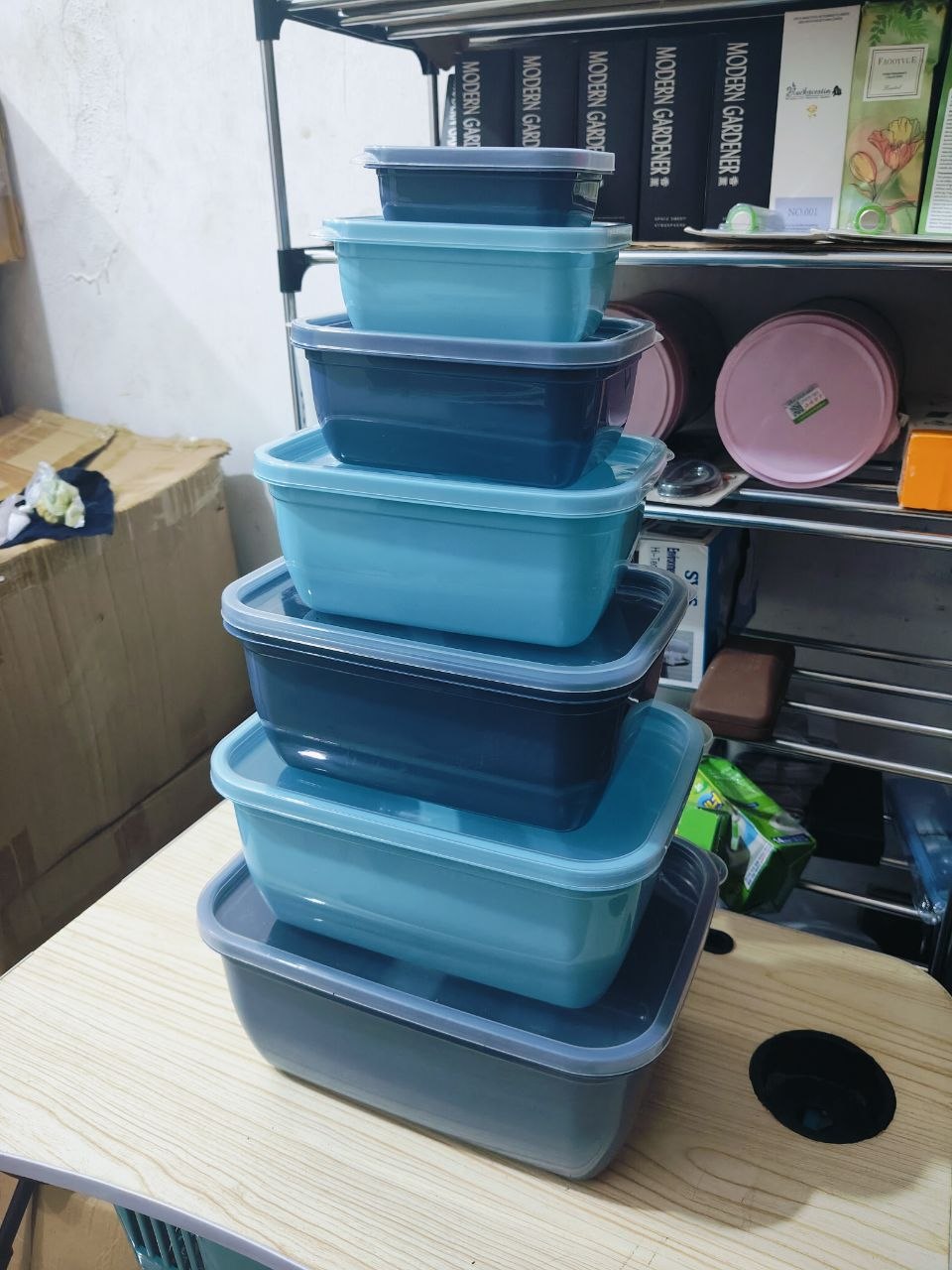 Stackable Food Storage Containers with Lids (7 Pcs Set)