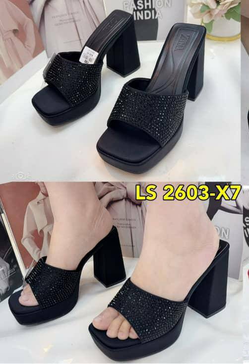 Zara Black Embellished Platform Heels LS 2603-X7