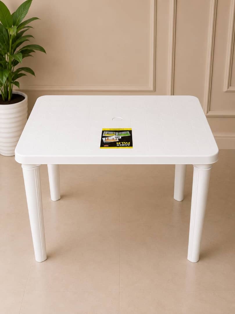 Amber Palm Rectangular Plastic Table