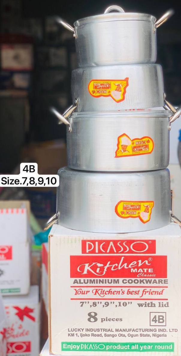 Picasso Kitchen Mate Aluminium Cookware Set 4B — Home & Kitchen — for sale in Oyo