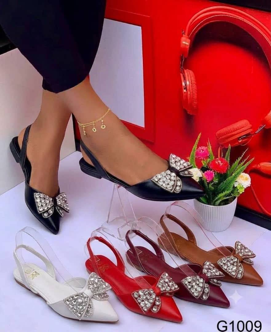 Sparkly Bow Embellished Slingback Flats — Fashion — for sale in Oyo
