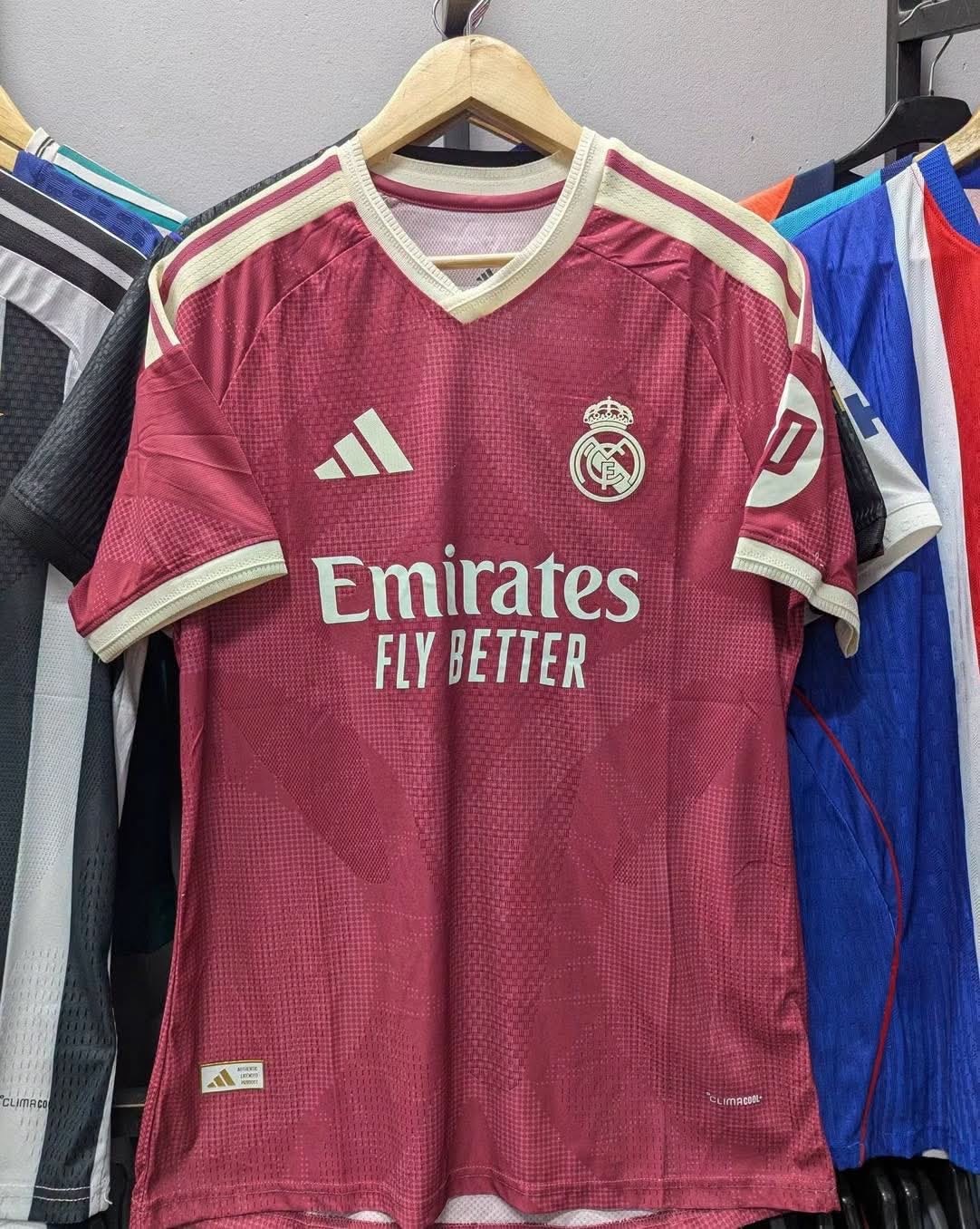 Adidas Real Madrid Maroon Jersey (New) — Fashion — for sale in Oyo