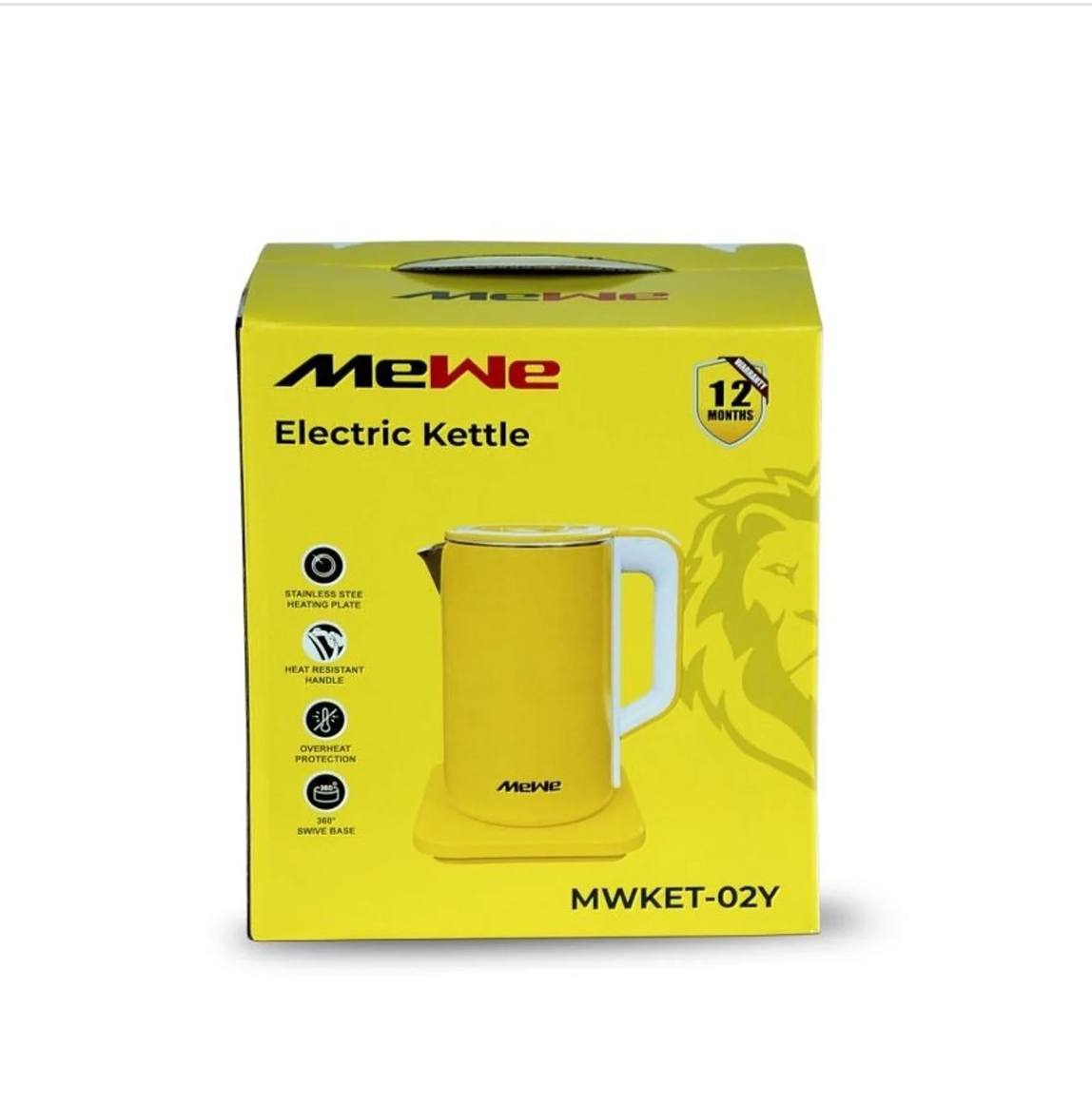 MeWe Electric Kettle MWKET-02Y Yellow