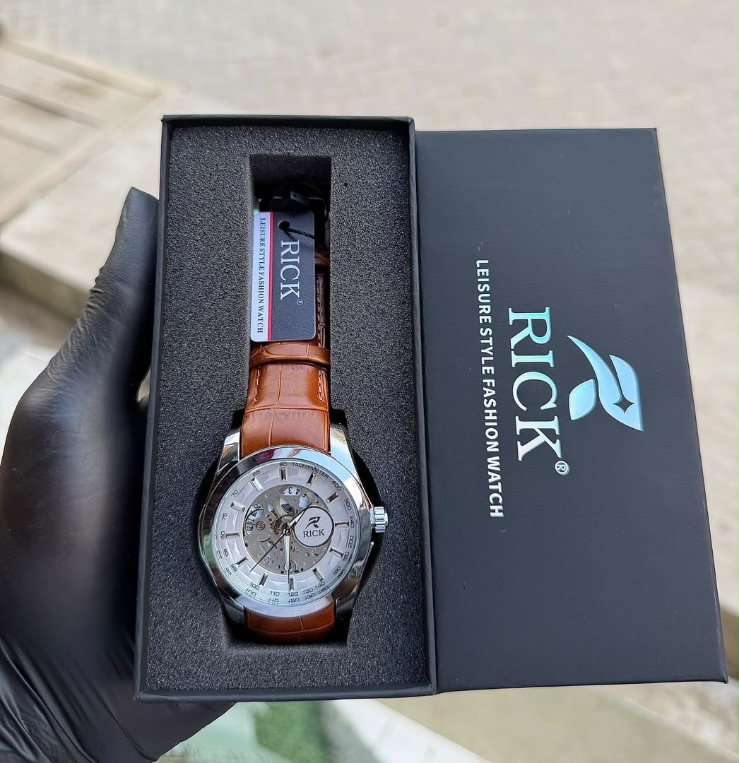 Leather wristwatch