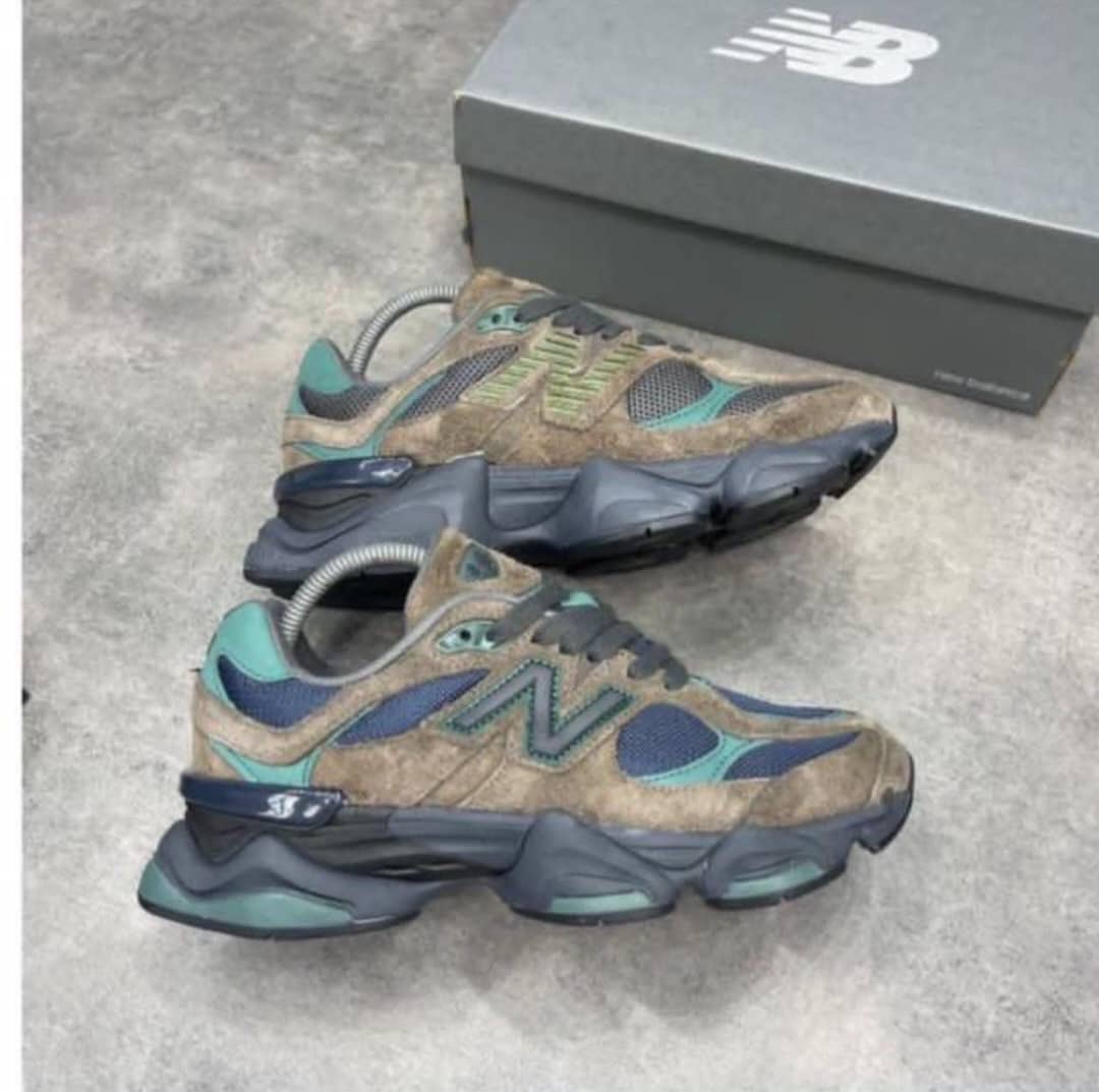 New Balance 9060 Sage Green & Navy Sneakers