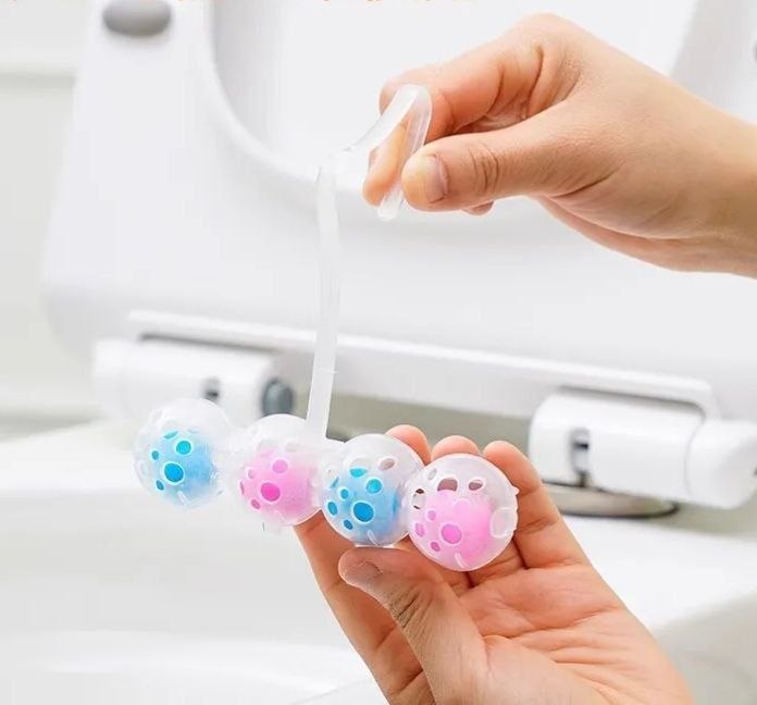 Hanging Toilet Cleaner 4-in-1 Blue Pink Balls(5pieces 7k)