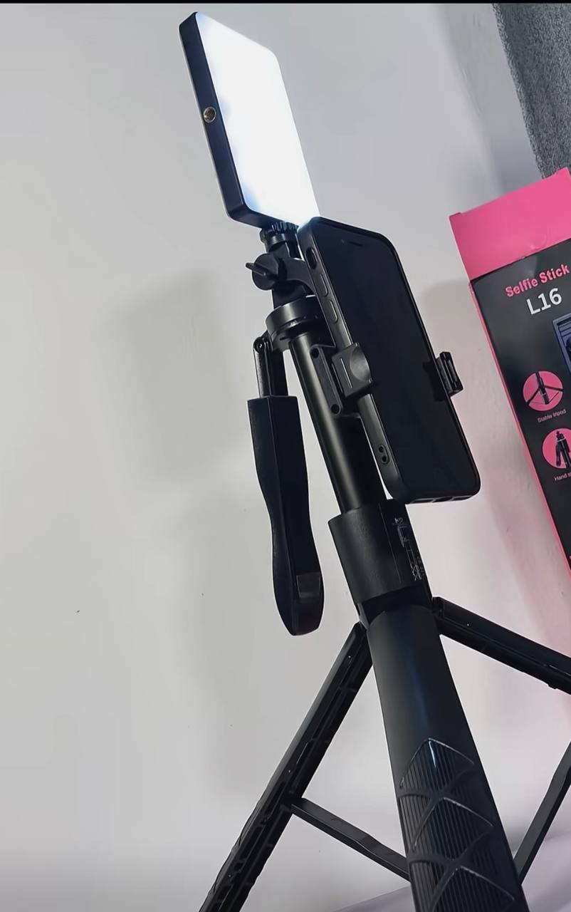 LONG L16 Selfie Stick with Tripod and Ring Light