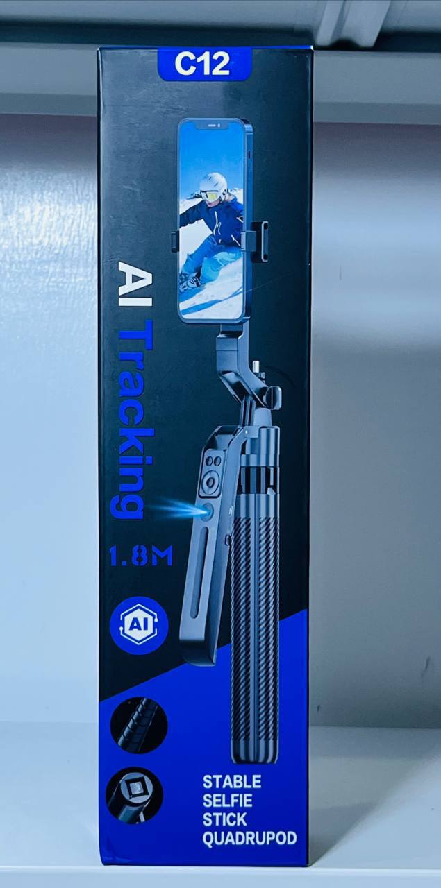 C12 AI Tracking Stable Selfie Stick Quadruped 1.8M