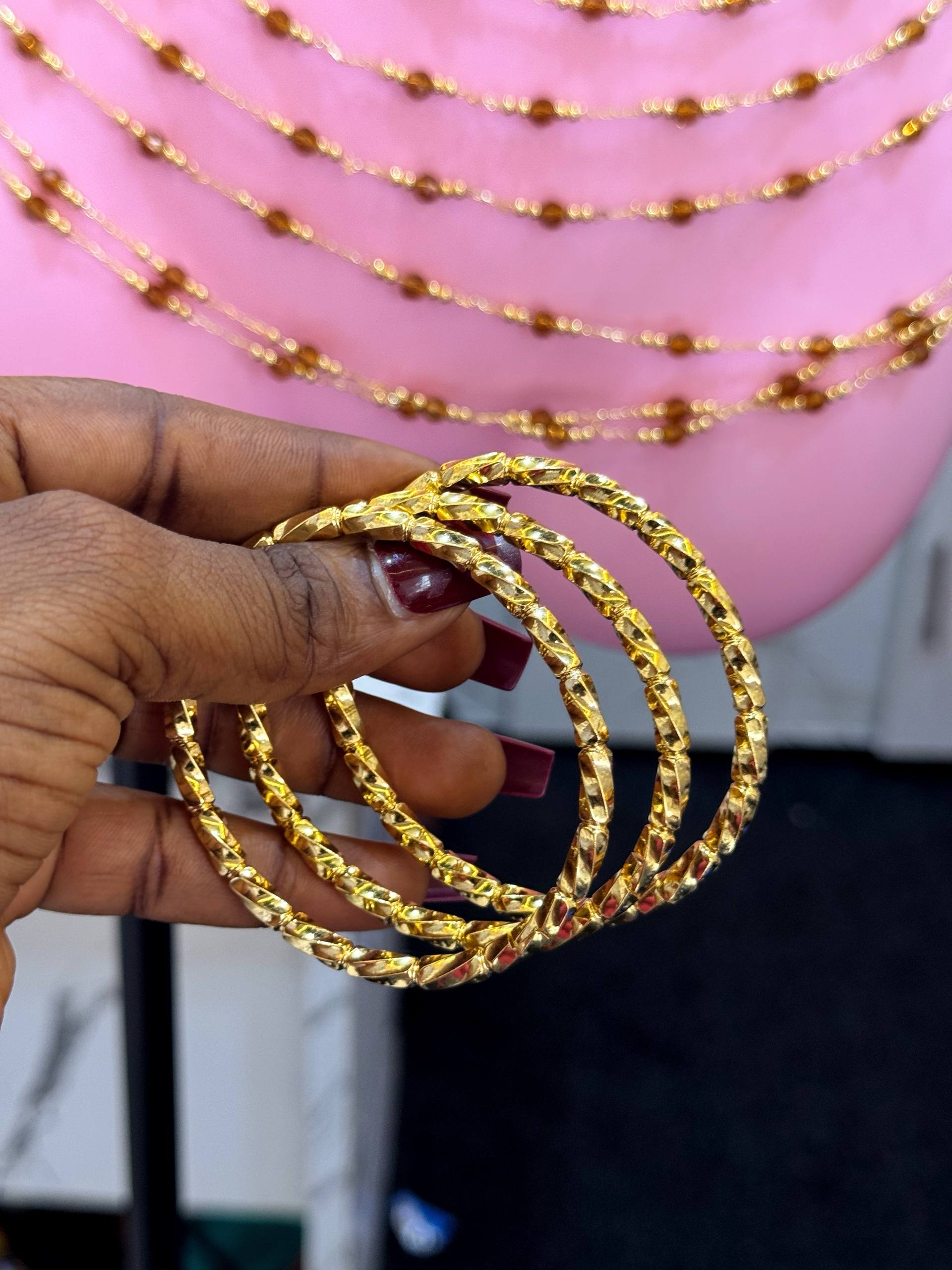 Gold-Plated Bangles(price for 1 not three)