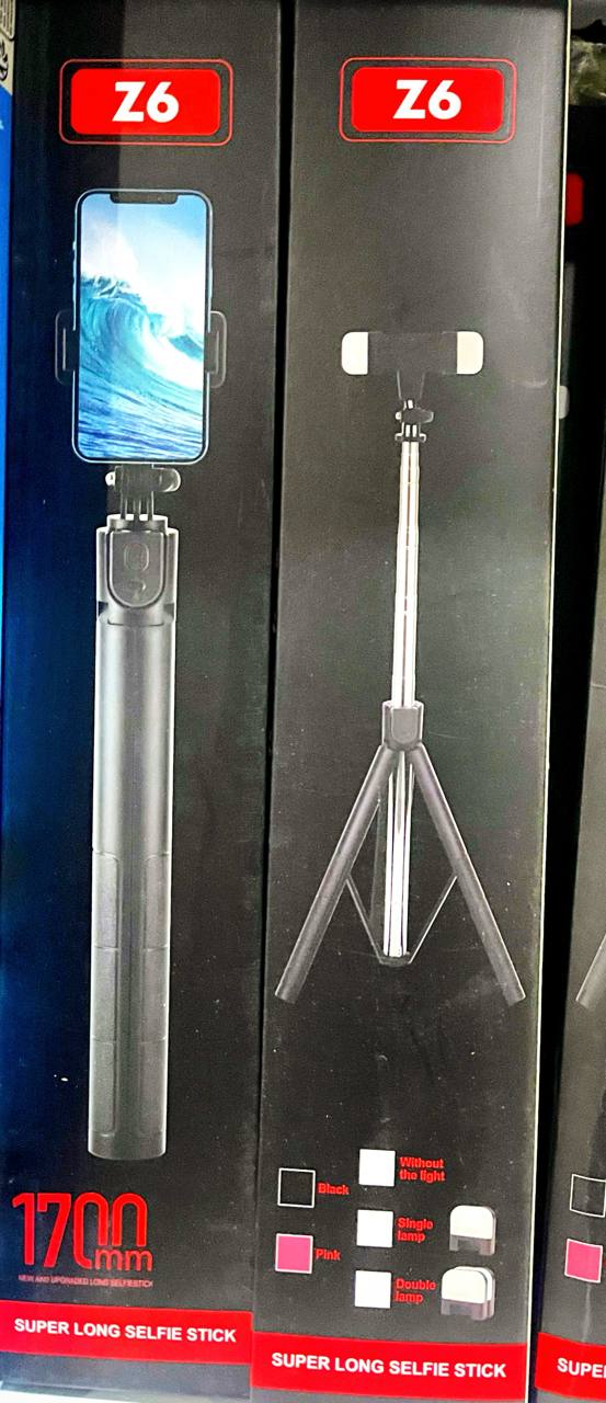 Z6 Super Long Selfie Stick Tripod - 1.7m