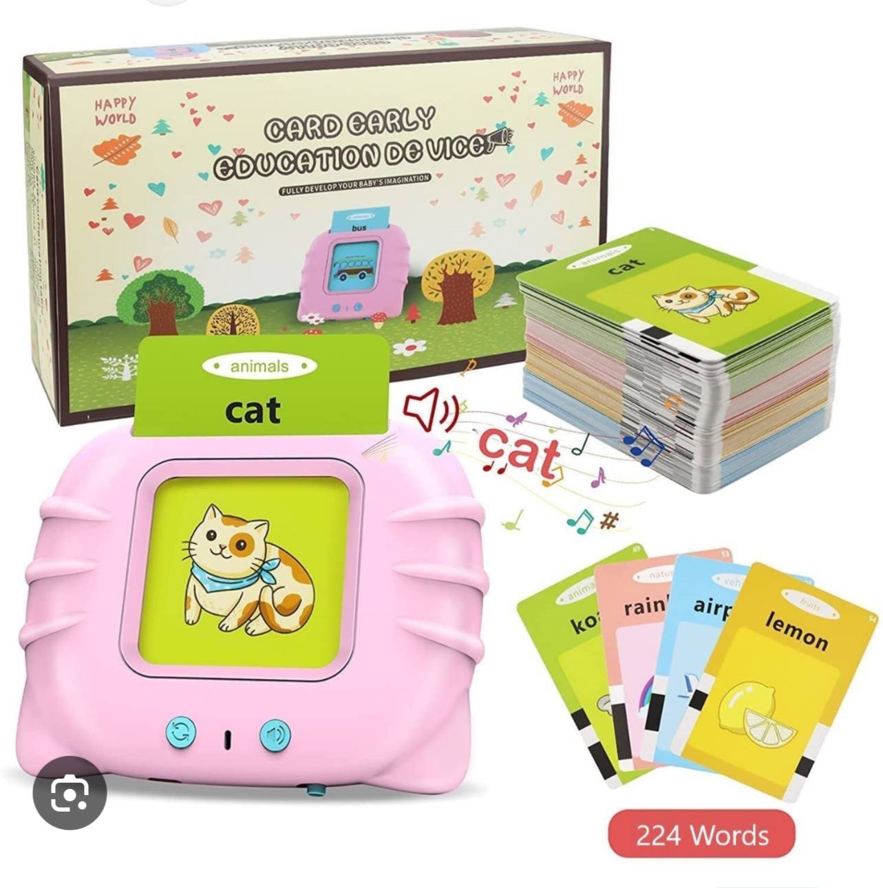 Happy World Card Early Education Device with 224 Cards