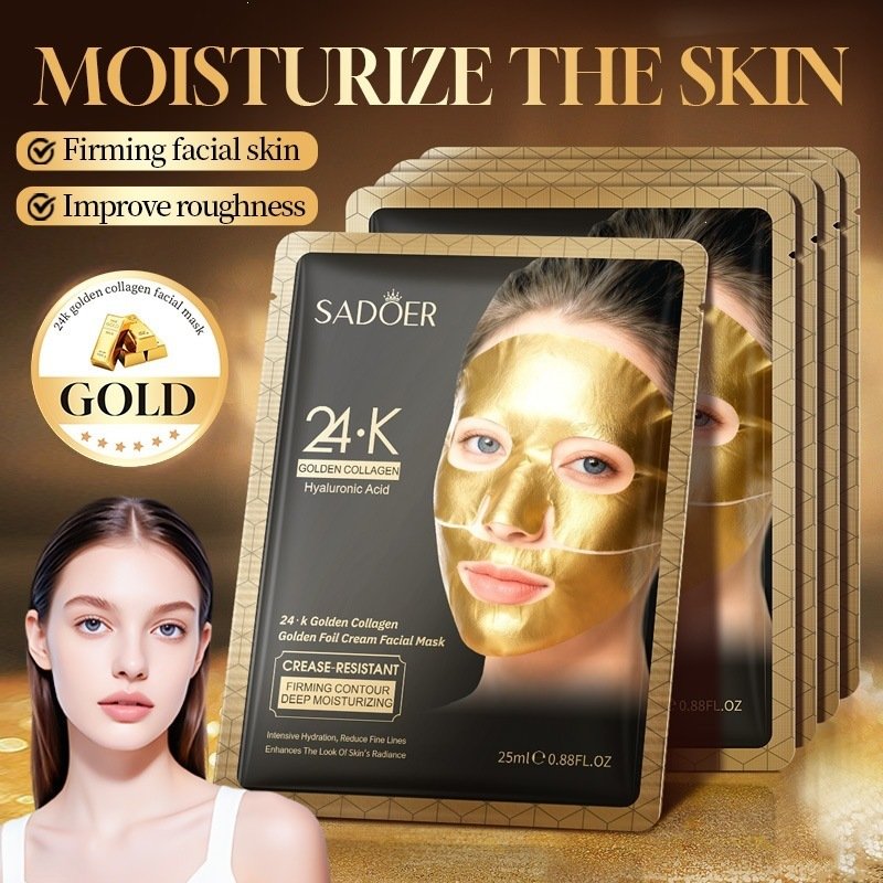 SADOER 24K Golden Collagen Facial Mask (5 Pcs)