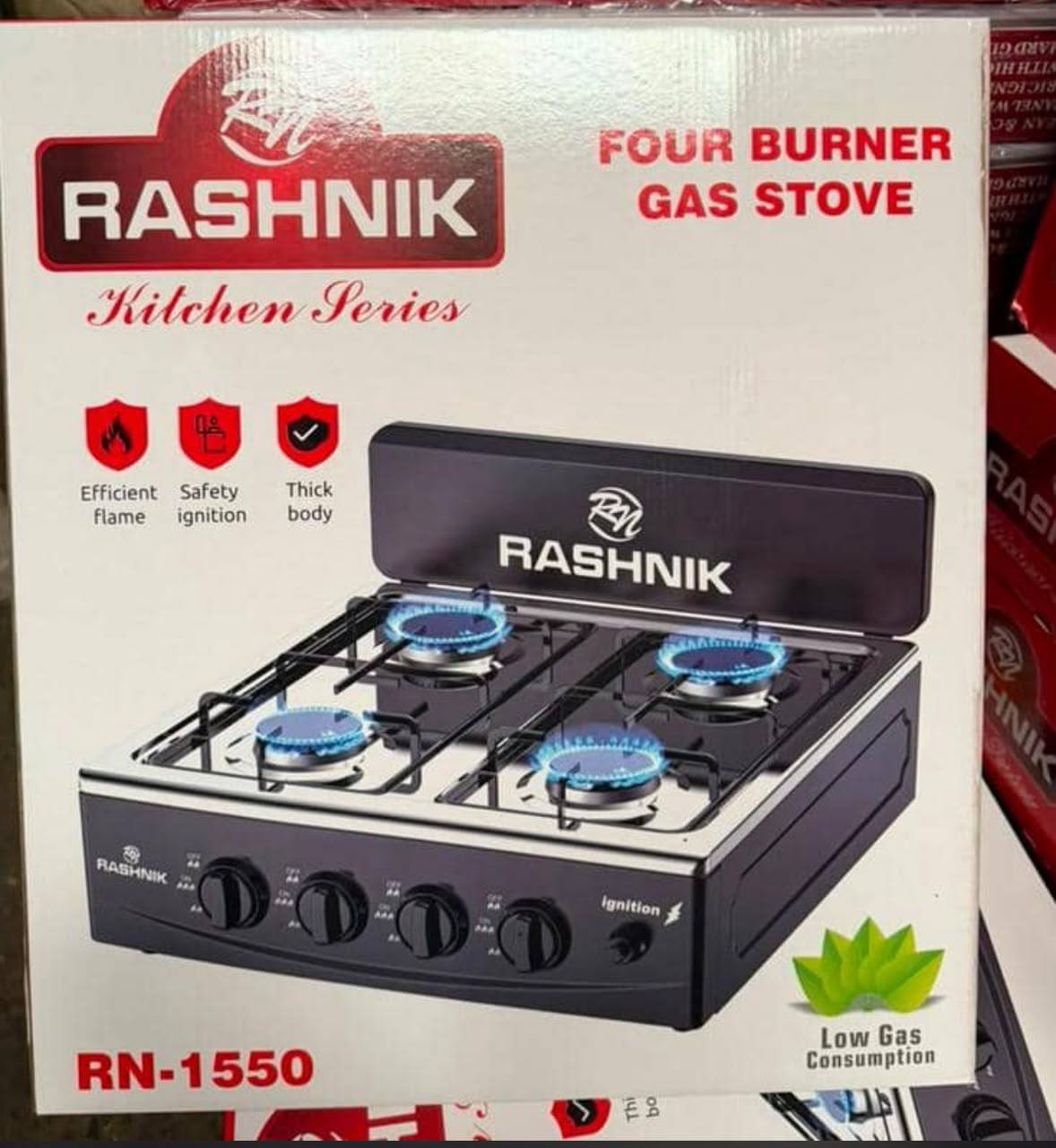 RASHNIK RN-1550 Four Burner Gas Stove — Home & Kitchen — for sale in Oyo