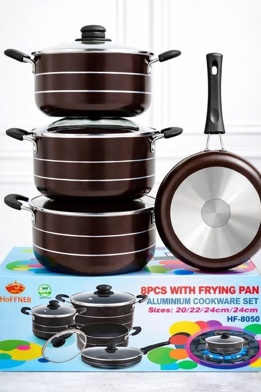 HOFFNER HF-8050 8-piece Aluminium Cookware Set — Home & Kitchen — for sale in Oyo