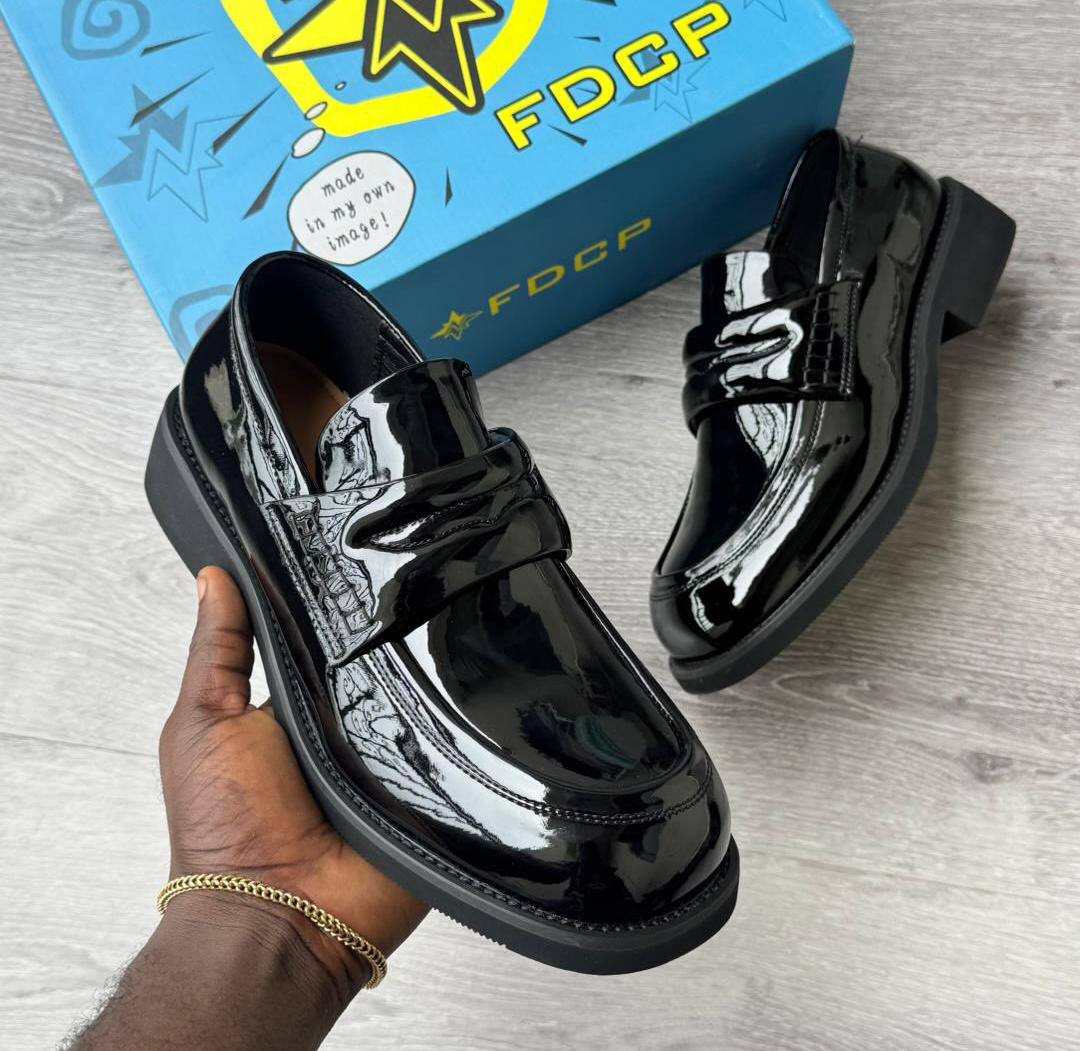FDCP Black Patent Leather Loafers